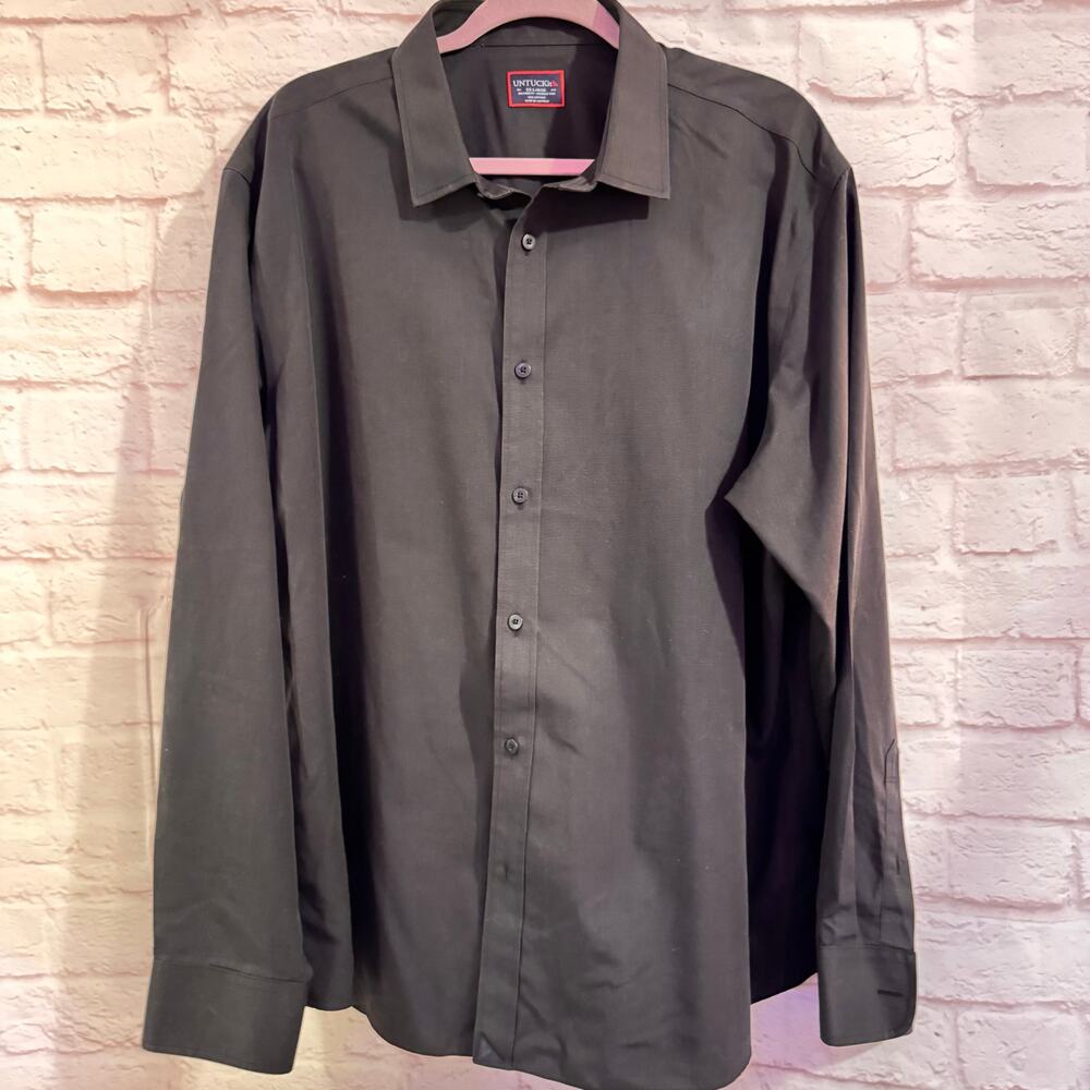 UNTUCKit Black cotton long sleeved men’s shirt XXL #untuckit #businesswear